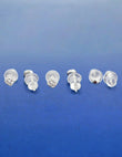 Saloni Fashion Jewellery Round Shape CZ Brass Silver Plated Set of 3 Combo Stud Earring For Women and Girls - view 3