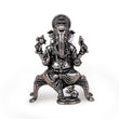 Saloni Fashion Jewellery Lord Ganesha and Devi Laxmi Oxidised Silver Plated Combo Set of 2 Idol/Murti Home And Office Decorative Gifting - view 5