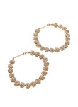 Saloni Fashion Jewellery Dazzling Flower Design Brown Kundan Stone Antique Gold Plated Set of 2 Anklet(Payal) For Women and Girls - view 2