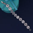 Saloni Fashion Jewellery Inspired Square Shape Silver Plated Free Size Charm Bracelet For Women