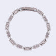 Saloni Fashion Jewellery Luxurious Square Shape Silver Plated Free Size Charm Bracelet For Women - view 3