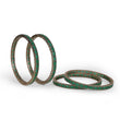 Saloni Fashion Jewellery Excellent Square Green Crystal Antique Gold Plated Set Of 4 Bangles For Women - view 3