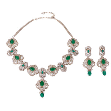 Saloni Fashion Jewellery Lavish Oval and Flower Design Uncut Kundan Stone Gold Plated Brass Choker Necklace Set For Women and Girls