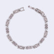 Saloni Fashion Jewellery Luxurious Square Shape Silver Plated Free Size Charm Bracelet For Women - view 4