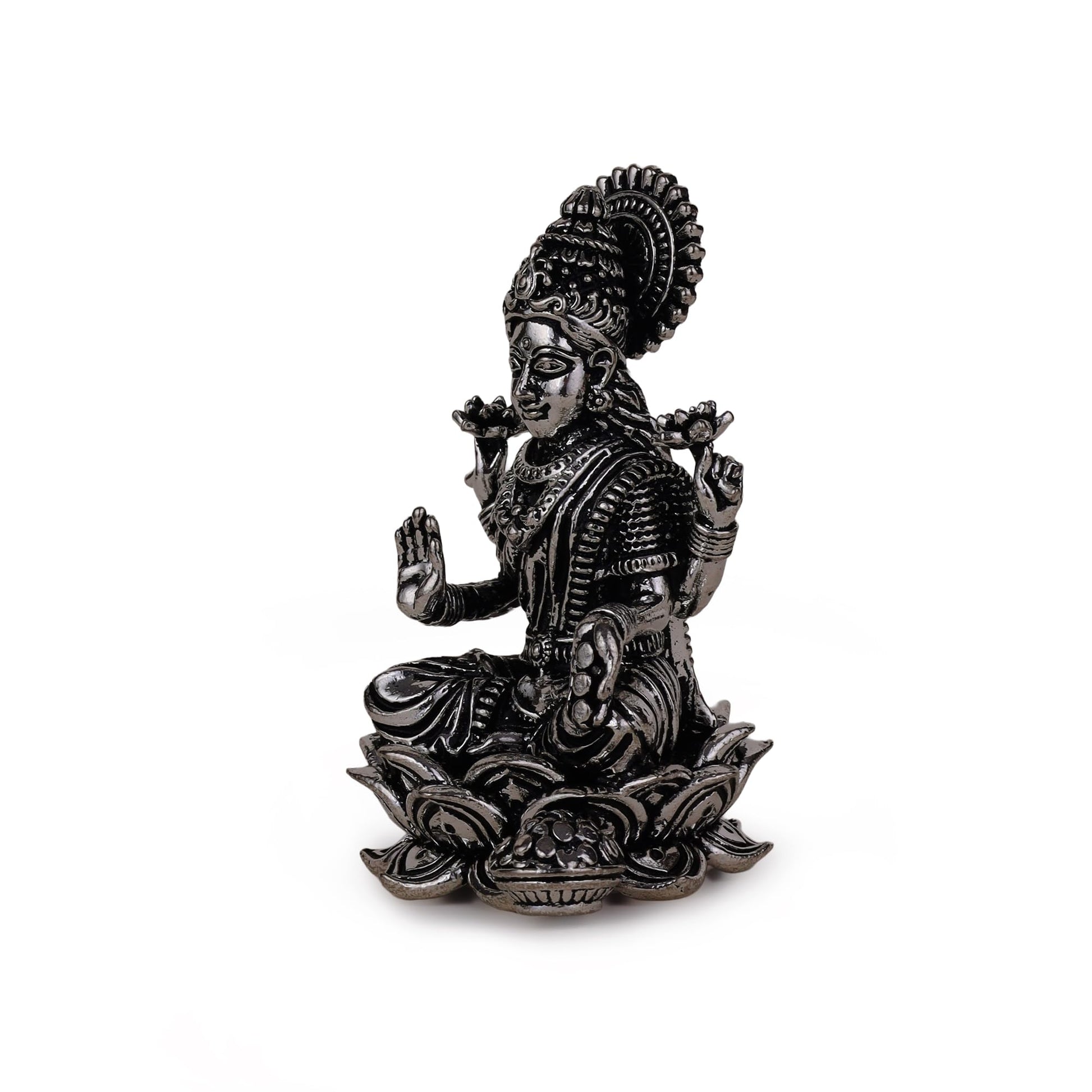 Saloni Fashion Jewellery Devi Laxmi Silver Gold plated Idol/Murti Home And Office Decorative Gifting