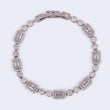 Saloni Fashion Jewellery Modern Round and Square Shape Silver Plated Free Size Charm Bracelet For Women - view 3