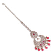 Saloni Fashion Jewellery Traditional Oval and Chandelier Shape Silver Gold Plated Maang Tikka For Women - view 3