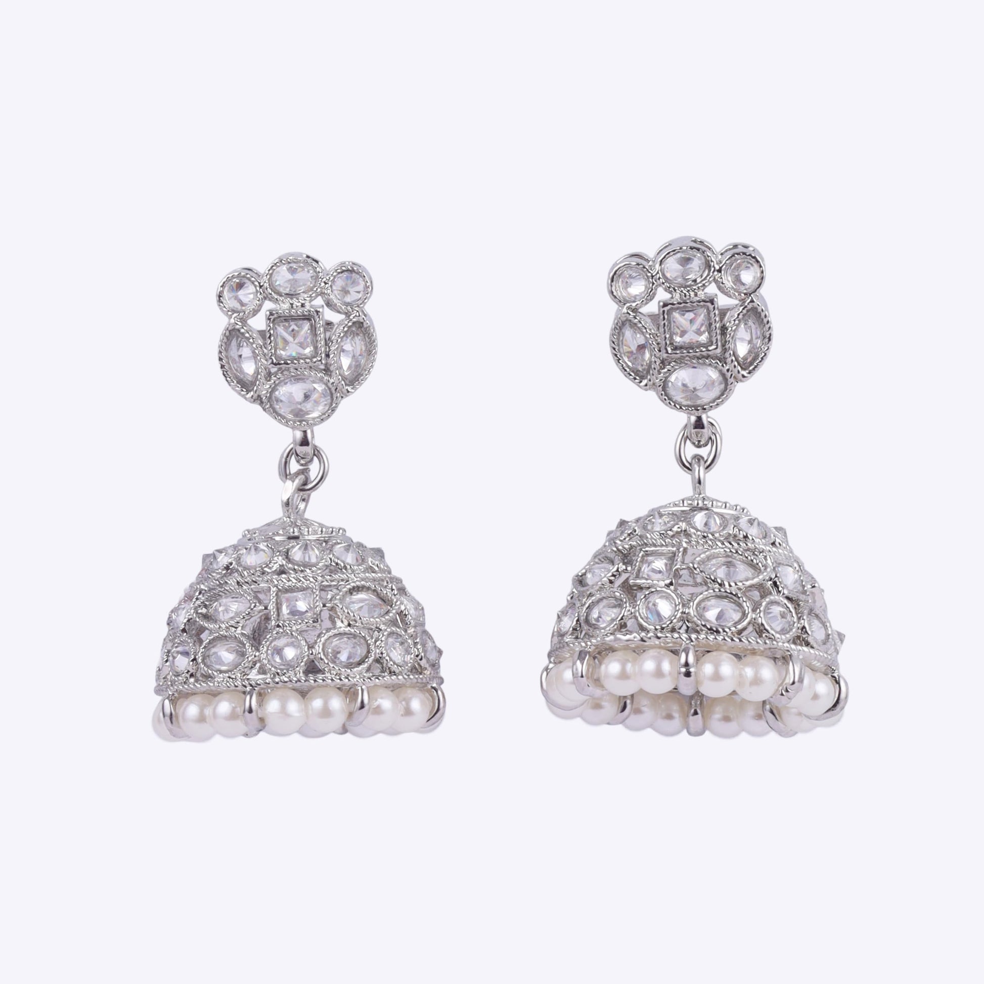 Saloni Fashion Jewellery Charming Round Shape Silver Plated Jhumki Earring For Women and Girls