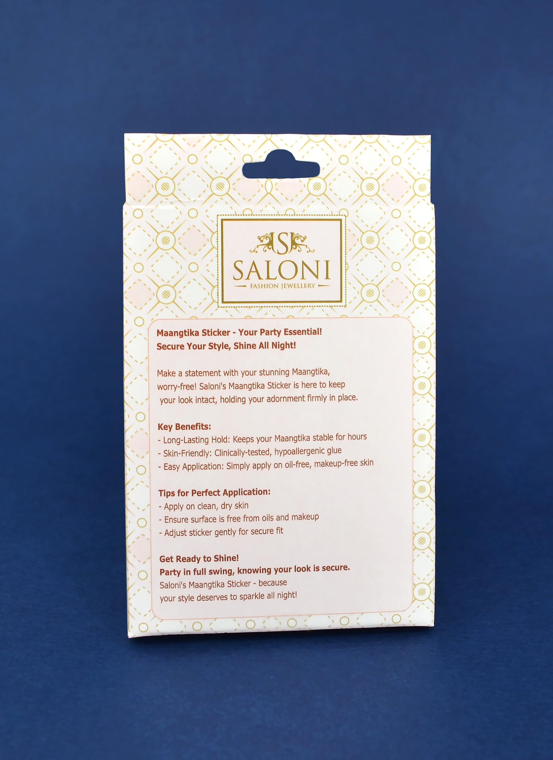 Saloni Fashion Jewellery Invisible Ear Lobe Support for Maangtikka Tapes and Stickers Maangtikka Supporter Patches Girls & Women (Pack of 10)