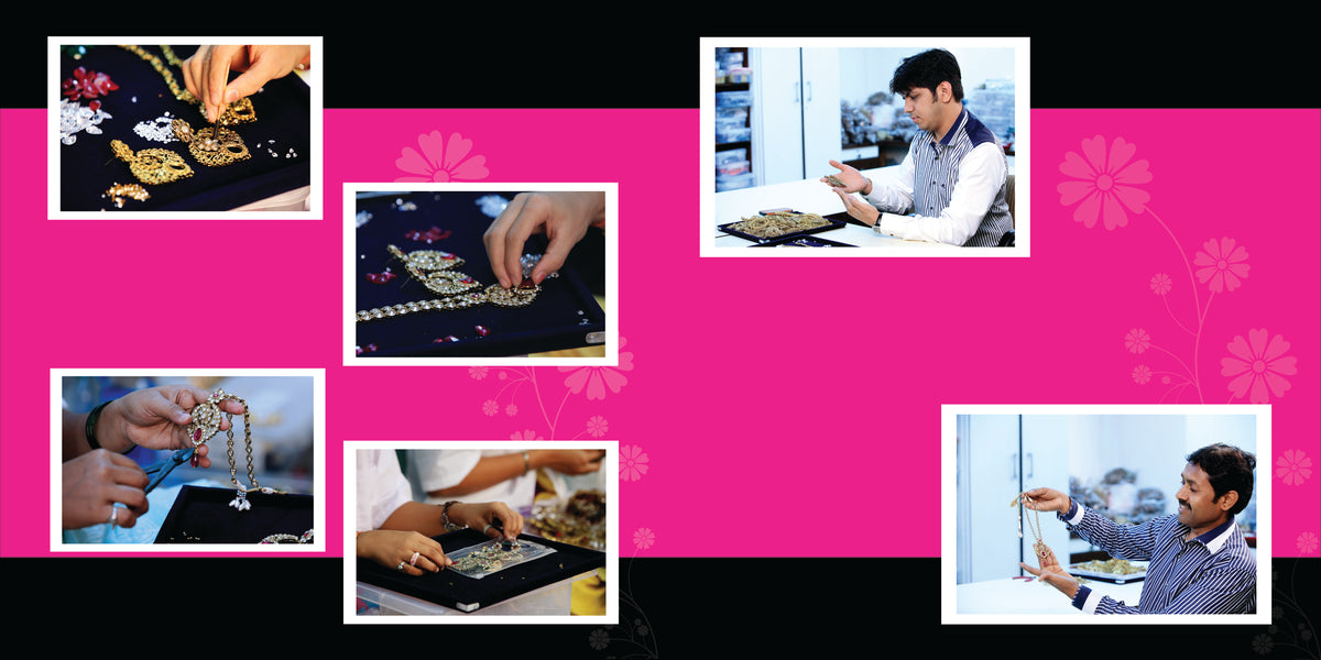 Saloni Fashion Jewellery workshop - hand-finishing and selecting jewellery pieces