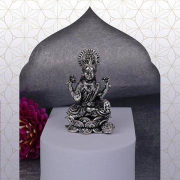 Saloni Fashion Jewellery Devi Laxmi Silver Gold plated Idol/Murti Home And Office Decorative Gifting