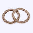 Saloni Fashion Jewellery Pretty Glimmery Round Shape Gold Plated Brown Stone Set of 2 Bangles For Women - view 3