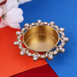 Saloni Fashion Jewellery Traditional Appealing Half Moon and Oval Shape Brass Gold Plated Festival Decorative Deep / Diya - view 5