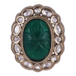 Saloni Fashion Jewellery Creative Round Shape Gold Plated Adjustable Finger Ring For Women and Girls - view 2
