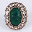 Saloni Fashion Jewellery Creative Round Shape Gold Plated Adjustable Finger Ring For Women and Girls