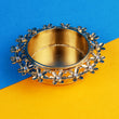 Saloni Fashion Jewellery Traditional Astonish Flower Design Brass Gold Plated Festival Decorative Deep / Diya - view 5