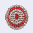Saloni Fashion Jewellery Glorious Round Shape Gold Plated Adjustable Finger Ring For Women