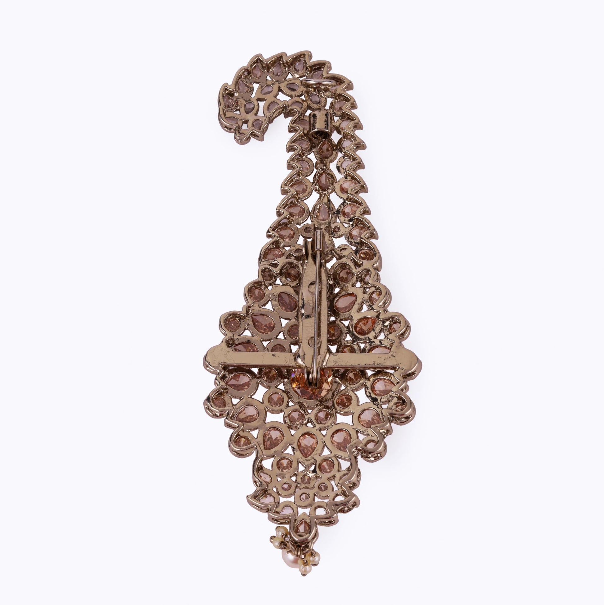 Saloni Fashion Jewellery Traditional Glamorous Flower Oval Shape Gold Plated Pagdi Wedding Safa kalgi For Groom