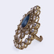 Saloni Fashion Jewellery Classy Oval Shape Gold Plated Adjustable Finger Ring For Women and Girls - view 3