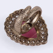 Saloni Fashion Jewellery Beautiful Oval Shape Gold Plated Adjustable Finger Ring For Women and Girls - view 4