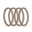 Saloni Fashion Jewellery Delightful Rectangle Brown Crystal Antique Gold Plated Set Of 4 Bangles For Women - view 2