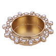 Saloni Fashion Jewellery Traditional Appealing Half Moon and Oval Shape Brass Gold Plated Festival Decorative Deep / Diya - view 2