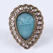 Saloni Fashion Jewellery Charming Oval Shape Gold Plated Adjustable Finger Ring For Women and Girls