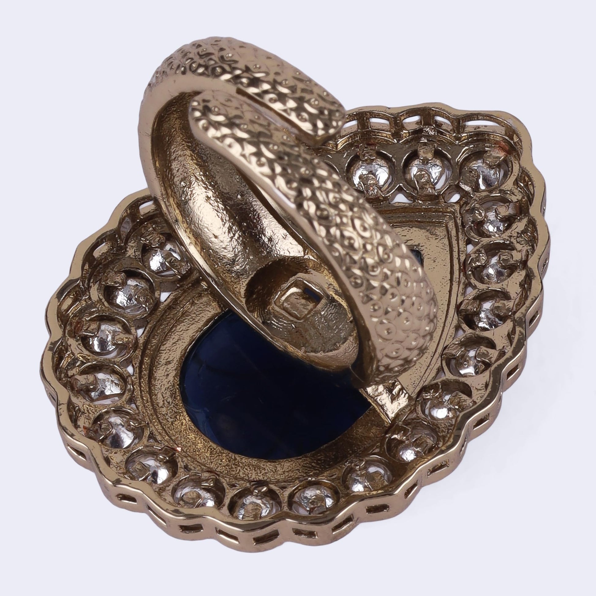 Saloni Fashion Jewellery Attractive Oval Shape Gold Plated Adjustable Finger Ring For Women and Girls