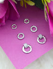 Saloni Fashion Jewellery Round Shape Combo of 3 Silver Plated Stud Earring For Women and Girls