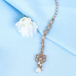 Saloni Fashion Jewellery Traditional Flower Shape and Pearl Silver Gold Plated Maang Tikka For Women