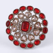 Saloni Fashion Jewellery Appealing Round Shape Gold Plated Adjustable Finger Ring For Women and Girls