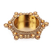 Saloni Fashion Jewellery Traditional Attractive Round and Flower Design Brass Gold Plated Brown Stone Festival Decorative Deep / Diya - view 2
