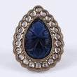 Saloni Fashion Jewellery Attractive Oval Shape Gold Plated Adjustable Finger Ring For Women and Girls