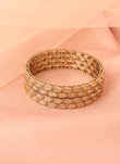 Saloni Fashion Jewellery Splendid Sqaure Shape Brown Kundan Stone Antique Gold Plated Set Of 4 Bangle Set For Women and Girls