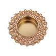 Saloni Fashion Jewellery Traditional Dazzling Oval and Round Shape Brass Gold Plated Brown Stone Festival Decorative Deep / Diya - view 4