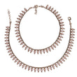 Saloni Fashion Jewellery Traditional Glimmery Oval Shape Gold Plated Set of 2 Anklet(Payal) For Women - view 2