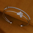 Saloni Fashion Jewellery Incredible Butterfly Silver Plated Adjustable Cuff Bracelet Kada For Women