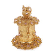 Saloni Fashion Jewellery Traditional Oval and Peacock Design Gold Plated Sindoor Dani/Dibbi For Women - view 2