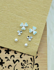 Saloni Fashion Jewellery Heart and Flower Design Combo of 3 Silver Plated Stud Earring For Women and Girls - view 3