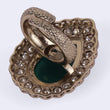Saloni Fashion Jewellery Brilliant Oval Shape Gold Plated Adjustable Finger Ring For Women and Girls - view 4