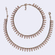 Saloni Fashion Jewellery Traditional Glimmery Oval Shape Gold Plated Set of 2 Anklet(Payal) For Women - view 3