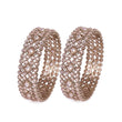 Saloni Fashion Jewellery Traditional Dazzling Round and Rectangle Gold Plated Brown Stone Set of 2 Bangles For Women - view 2