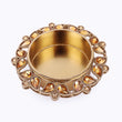 Saloni Fashion Jewellery Traditional Designer Paisley and Round Shape Brass Gold Plated Brown Stone Festival Decorative Deep / Diya - view 6