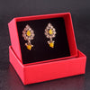Oval Shape Yellow Uncut Kundan Stone Antique Gold Plated Jhumki Earring