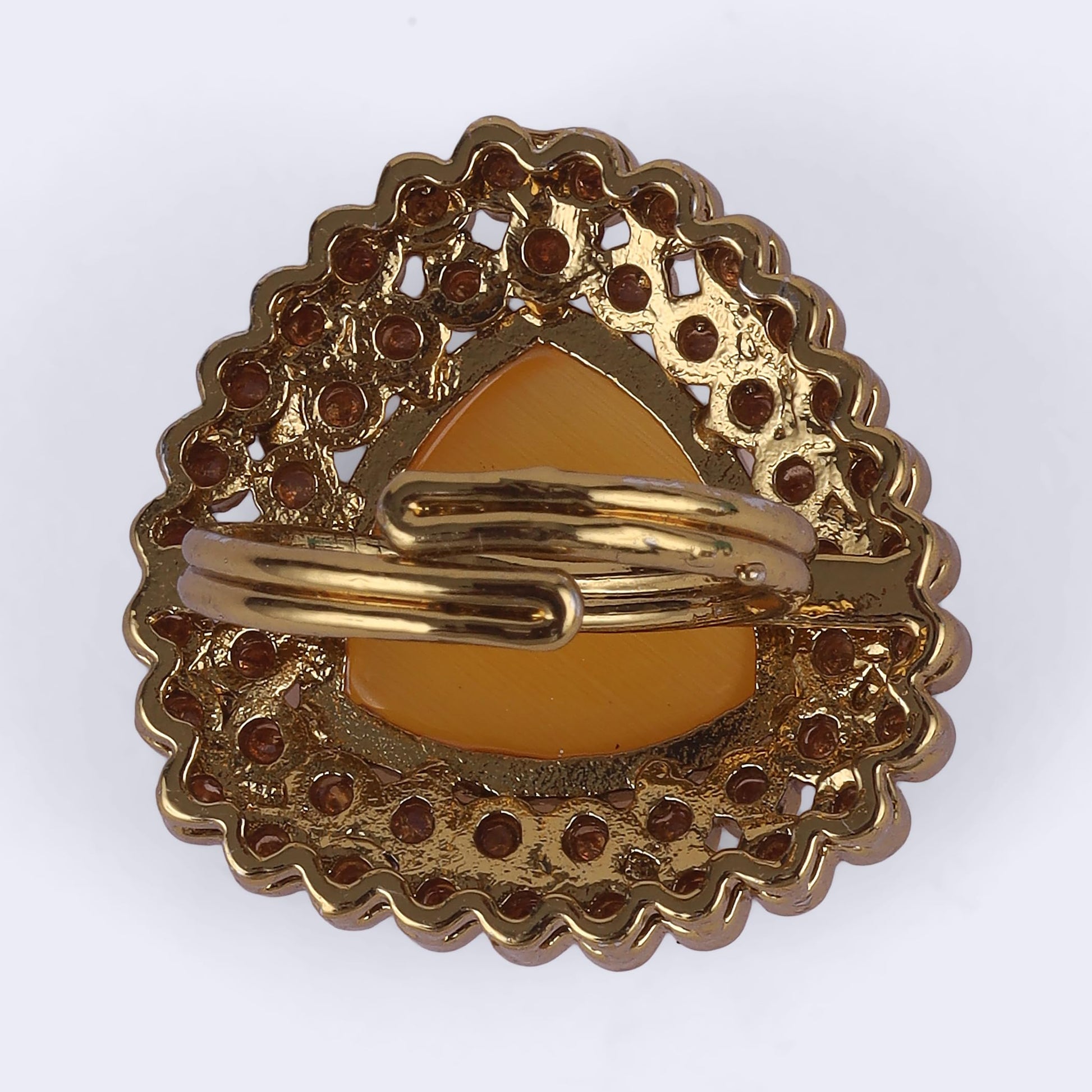 Saloni Fashion Jewellery Common Oval Shape Gold Plated Adjustable Finger Ring For Women and Girls