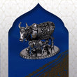 Saloni Fashion Jewellery Cow (Gaay Mata) and Lord Krishna Oxidised Silver Plated Combo Set of 2 Idol/Murti Home And Office Decorative Gifting