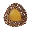 Saloni Fashion Jewellery Common Oval Shape Gold Plated Adjustable Finger Ring For Women and Girls - view 2