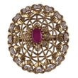 Saloni Fashion Jewellery Contemporary Round Shape Gold Plated Adjustable Finger Ring For Women and Girls - view 2