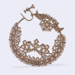 Saloni Fashion Jewellery Traditional Peacock and Flower Shape Gold Plated Nose Ring (Nathiya) For Women
