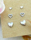 Saloni Fashion Jewellery Heart Shape Combo of 3 Silver Plated Stud Earring For Women and Girls